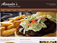 Tablet Screenshot of alexandersrestaurant.ca