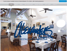 Tablet Screenshot of alexandersrestaurant.com